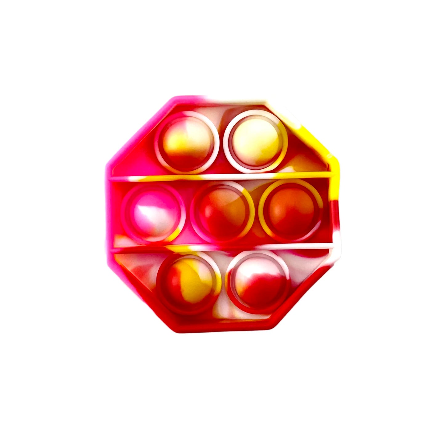 Pop Fidget Toys, Silicone Push Pop Bubble Toys for Kids and Adults Rainbow Fidget Poppers Square Octagon Heart Round Shape