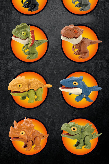 20-1PCS Finger Dinosaur Tricky Tyrannosaurus Finger-biting Dinosaurs Movable Joints Hand Doll Prop Dino Toys for Children Gifts