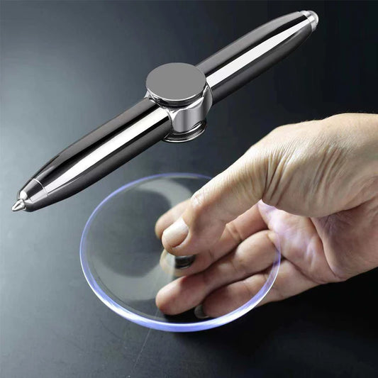 Fidget Spinning Pen with Led Light Cool EDC Gadgets ADHD Anxiety Stress Reducer Gifts For Adults Students Teenages