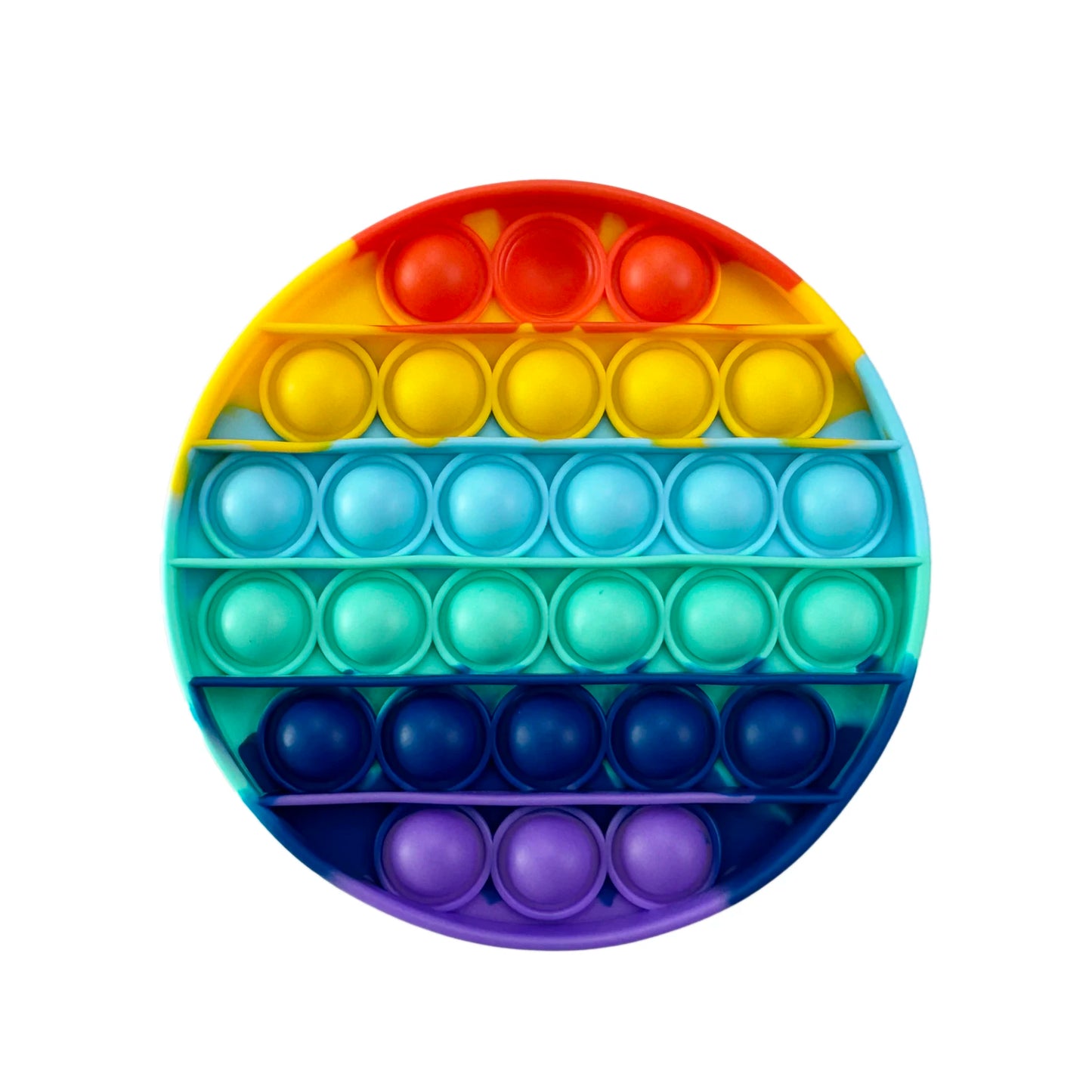 Pop Fidget Toys, Silicone Push Pop Bubble Toys for Kids and Adults Rainbow Fidget Poppers Square Octagon Heart Round Shape