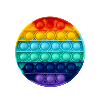 Pop Fidget Toys, Silicone Push Pop Bubble Toys for Kids and Adults Rainbow Fidget Poppers Square Octagon Heart Round Shape