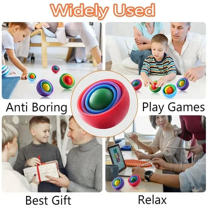 Fidget Toys Kids Spinner Gyro Ball Infinite Flip Decompression Sensory Toy ADHD Autism Stress Relief Toys Party Favors Gift