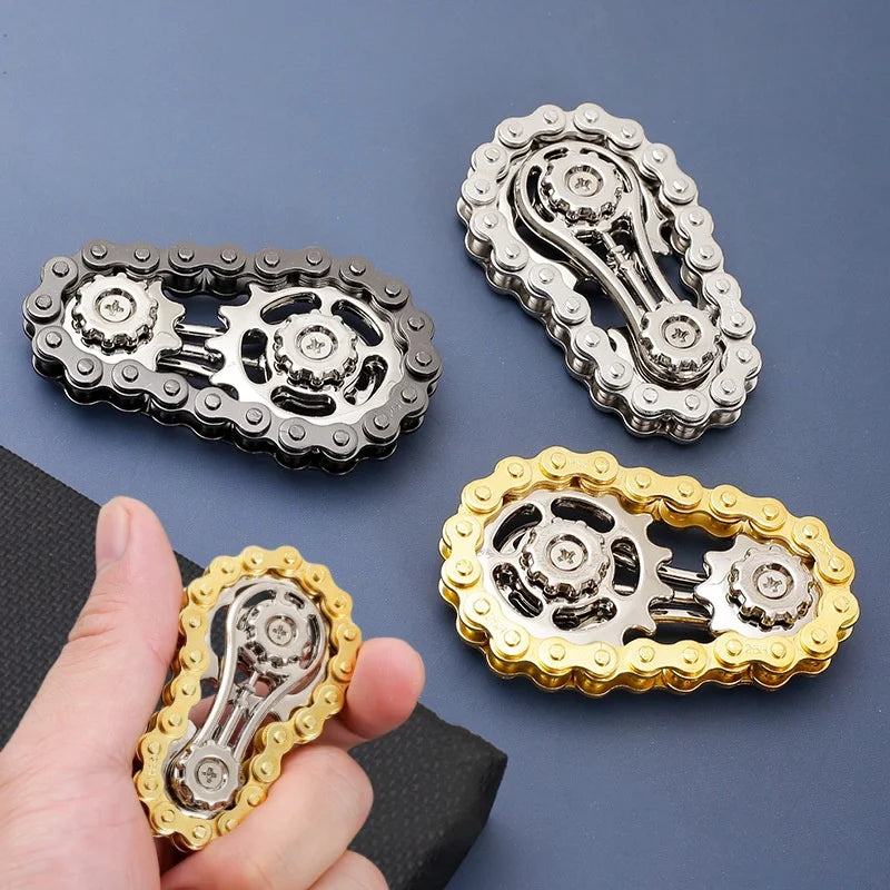 Chain wheel flywheel fingertip gyro chain metal toy stress resistance Figets Spinner Popite stress resistance Simpl Dimmer