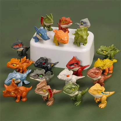 20-1PCS Finger Dinosaur Tricky Tyrannosaurus Finger-biting Dinosaurs Movable Joints Hand Doll Prop Dino Toys for Children Gifts