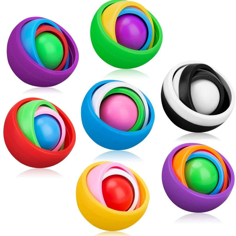 Fidget Toys Kids Spinner Gyro Ball Infinite Flip Decompression Sensory Toy ADHD Autism Stress Relief Toys Party Favors Gift