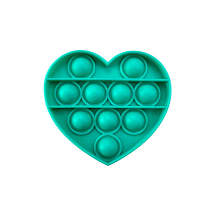 Pop Fidget Toys, Silicone Push Pop Bubble Toys for Kids and Adults Rainbow Fidget Poppers Square Octagon Heart Round Shape