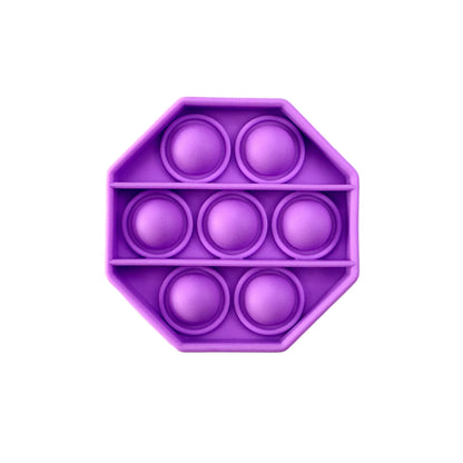 Pop Fidget Toys, Silicone Push Pop Bubble Toys for Kids and Adults Rainbow Fidget Poppers Square Octagon Heart Round Shape