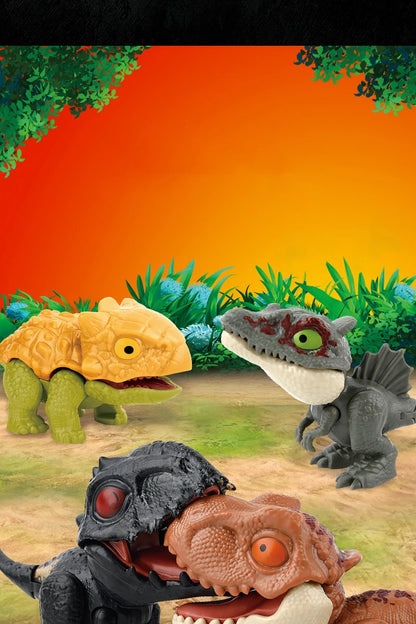 20-1PCS Finger Dinosaur Tricky Tyrannosaurus Finger-biting Dinosaurs Movable Joints Hand Doll Prop Dino Toys for Children Gifts