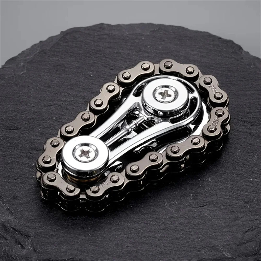 Fidget Spinners Toys for Adults Metal Bike Chain Pain Stim Fidgets Toy for Teens ADHD Cool Gadgets Desk Offices Gift