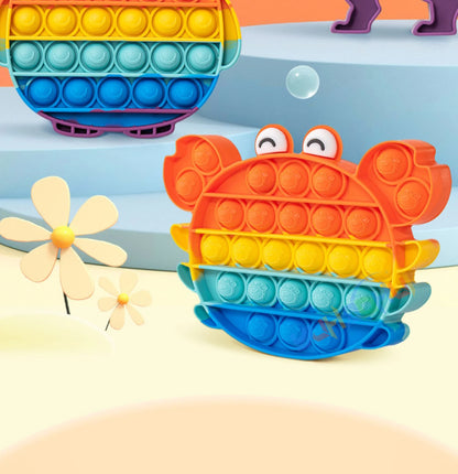 Rainbow Pop Push Bubblle Fidget Anti Stress Relief Toys for Adult Children Special Needs Sensory Toys Interactive Toys for Kids