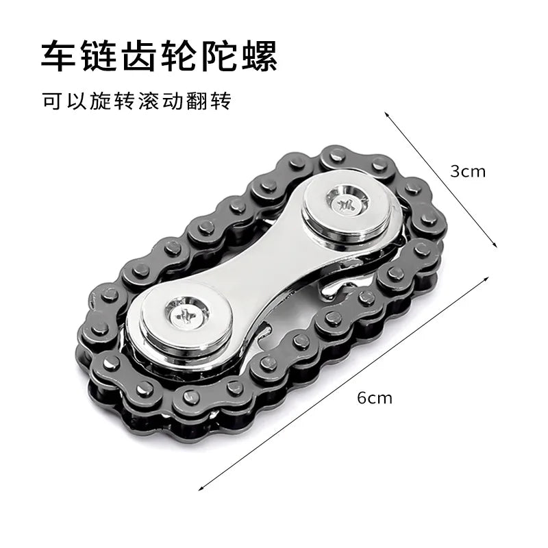 Chain wheel flywheel fingertip gyro chain metal toy stress resistance Figets Spinner Popite stress resistance Simpl Dimmer