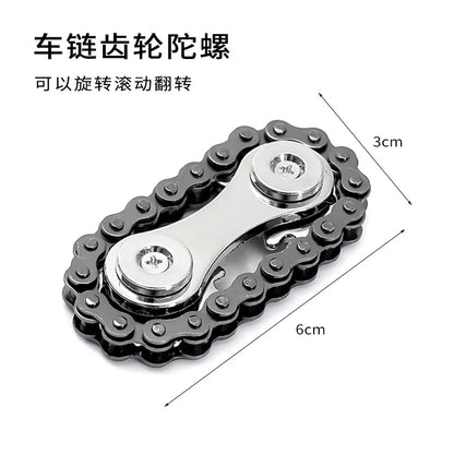 Chain wheel flywheel fingertip gyro chain metal toy stress resistance Figets Spinner Popite stress resistance Simpl Dimmer