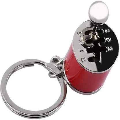 Metal Keyring Creative Car Shifter Keychain Six-Speed Gear Stick Knob Gearbox Model Key Antistress Adults New Fidget Toys