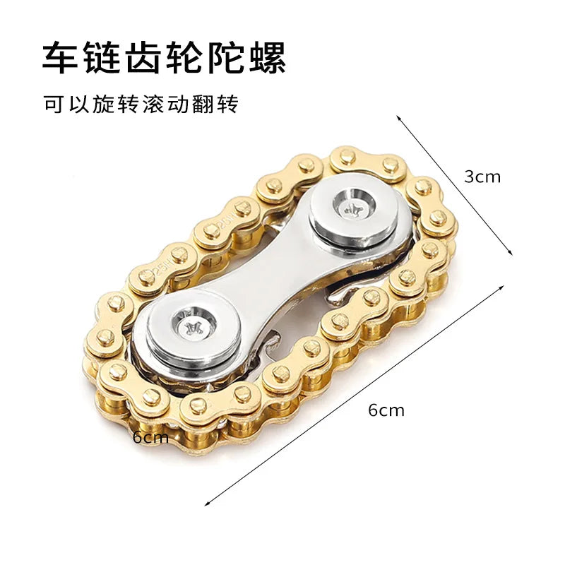 Chain wheel flywheel fingertip gyro chain metal toy stress resistance Figets Spinner Popite stress resistance Simpl Dimmer
