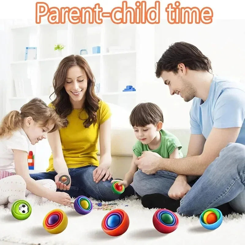 Fidget Toys Kids Spinner Gyro Ball Infinite Flip Decompression Sensory Toy ADHD Autism Stress Relief Toys Party Favors Gift