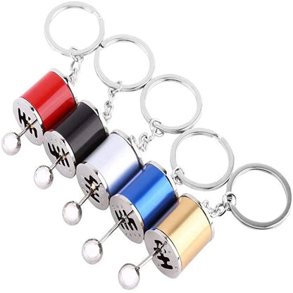 Metal Keyring Creative Car Shifter Keychain Six-Speed Gear Stick Knob Gearbox Model Key Antistress Adults New Fidget Toys