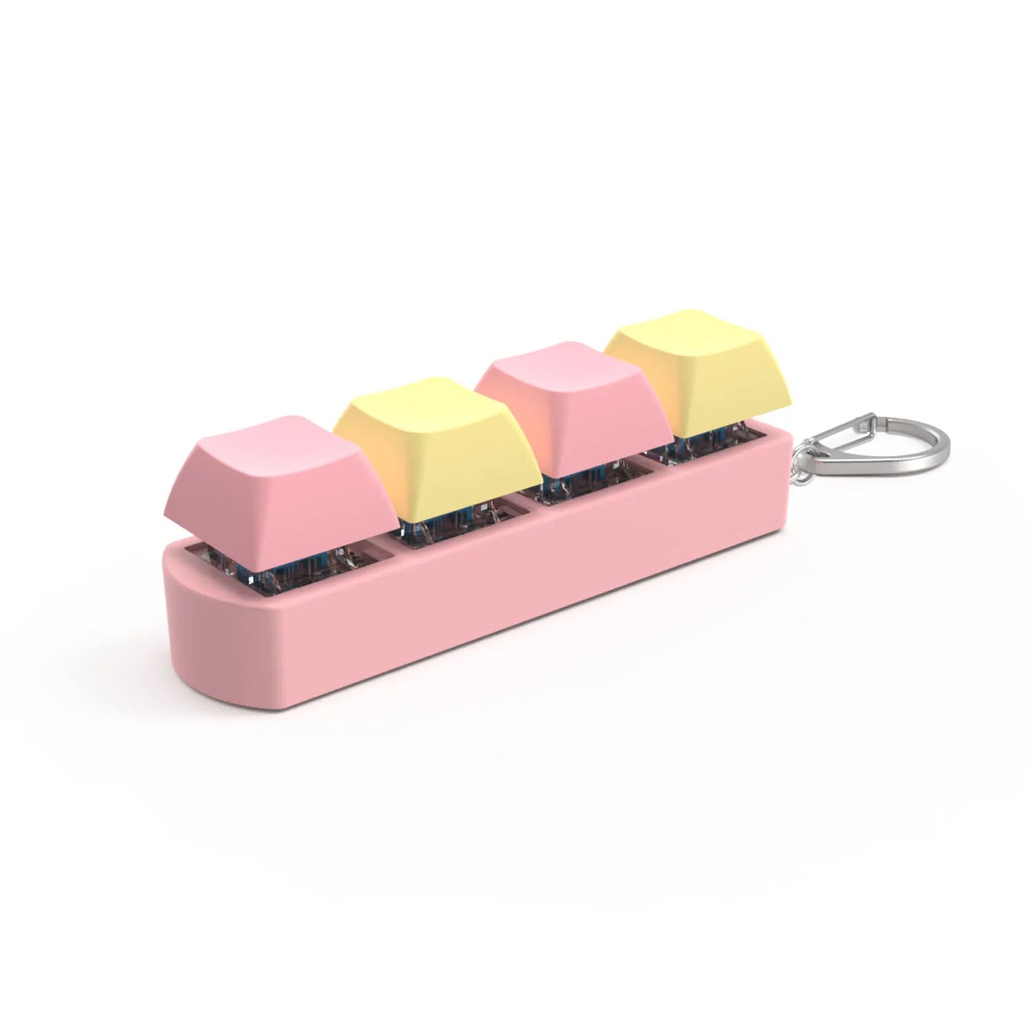 4Keys Button Keycap Stress Relief Adult Fidget Toy Keychain 4 Keys Keyboard Fidget Gadgets Toys DIY Keyboard Keychain Toys