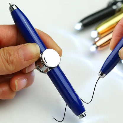 Fidget Spinning Pen with Led Light Help Relieve Stress Anxiety ADHD Cool EDC Gadgets Idea Gifts For Adults Kids Students