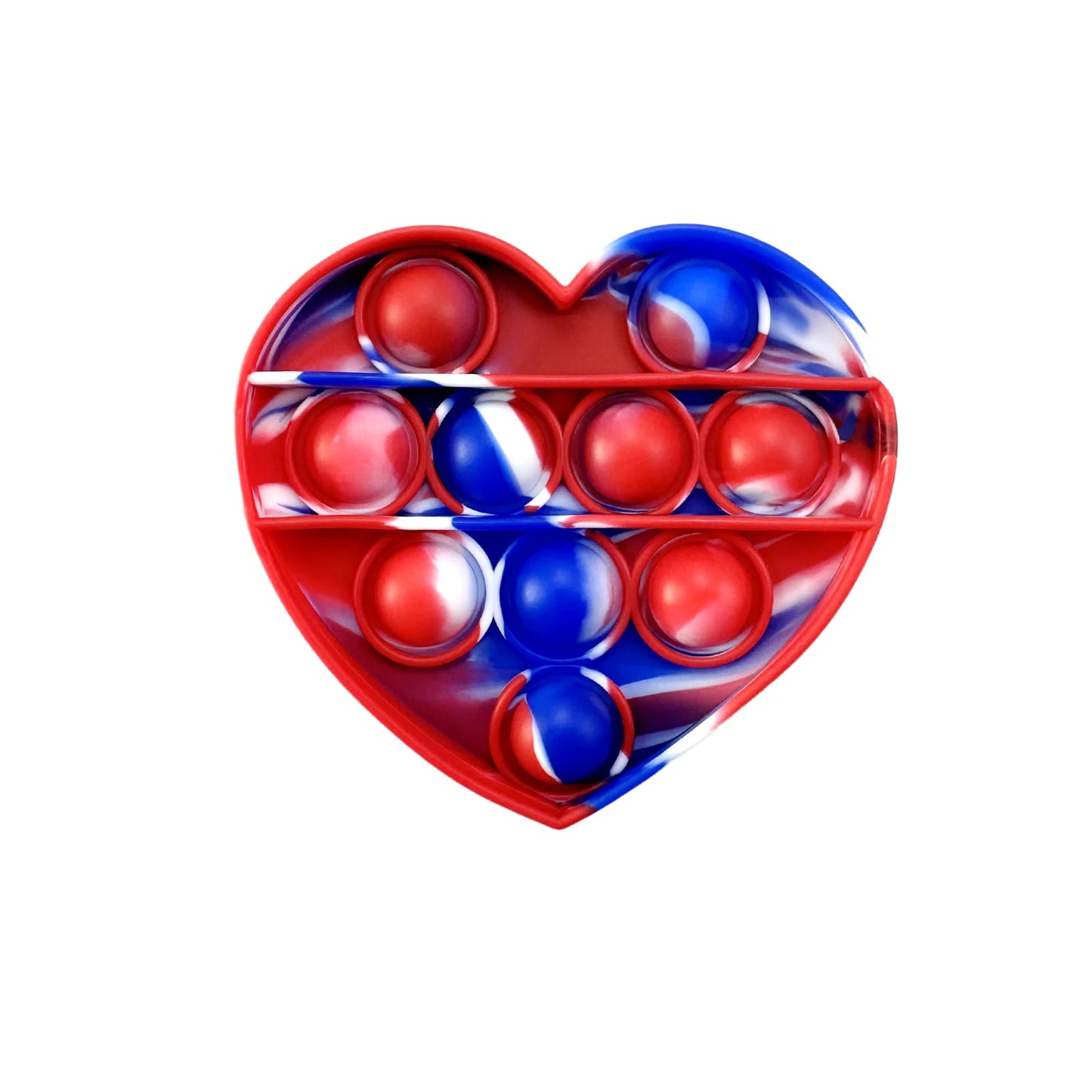 Pop Fidget Toys, Silicone Push Pop Bubble Toys for Kids and Adults Rainbow Fidget Poppers Square Octagon Heart Round Shape