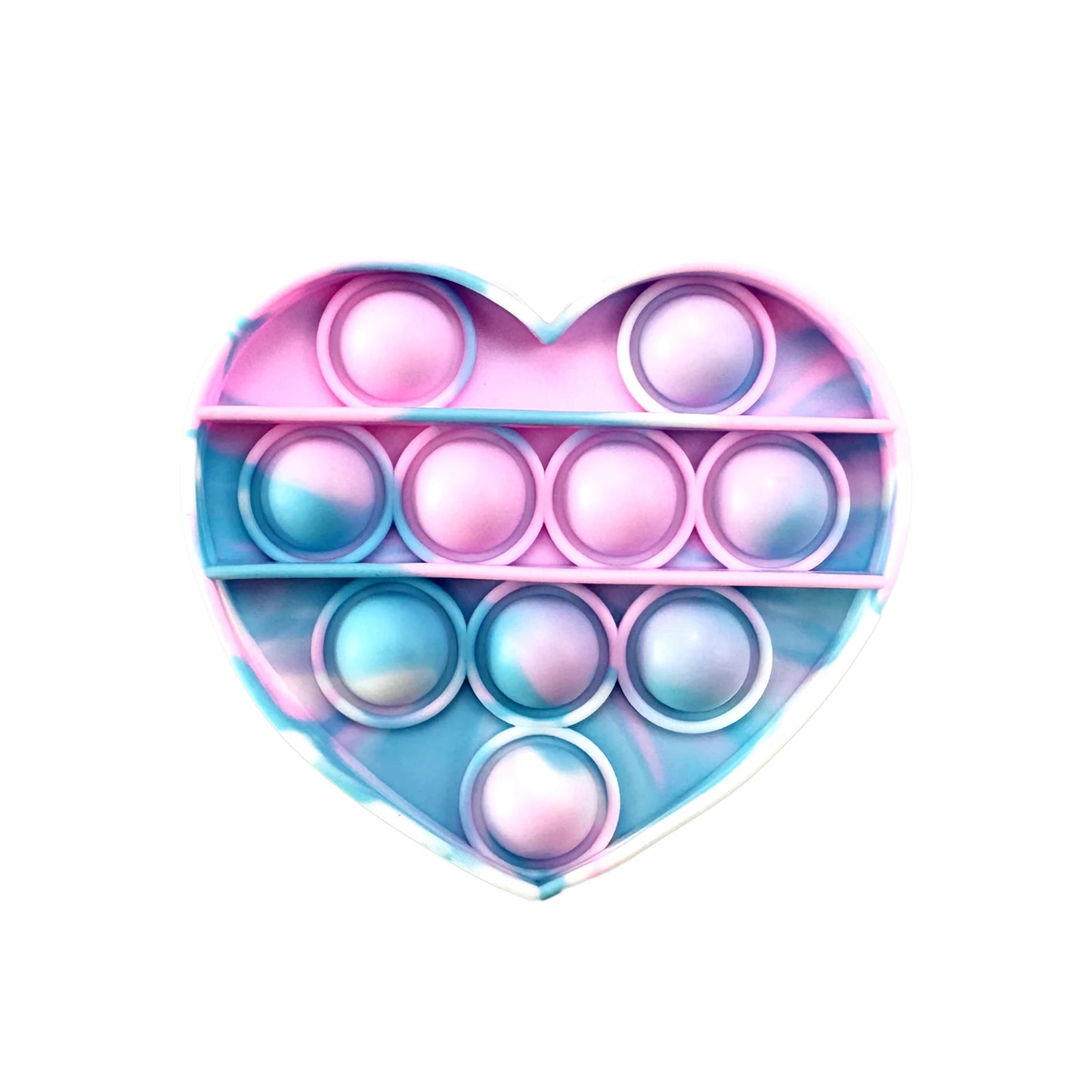 Pop Fidget Toys, Silicone Push Pop Bubble Toys for Kids and Adults Rainbow Fidget Poppers Square Octagon Heart Round Shape