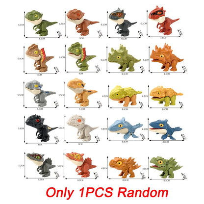 20-1PCS Finger Dinosaur Tricky Tyrannosaurus Finger-biting Dinosaurs Movable Joints Hand Doll Prop Dino Toys for Children Gifts