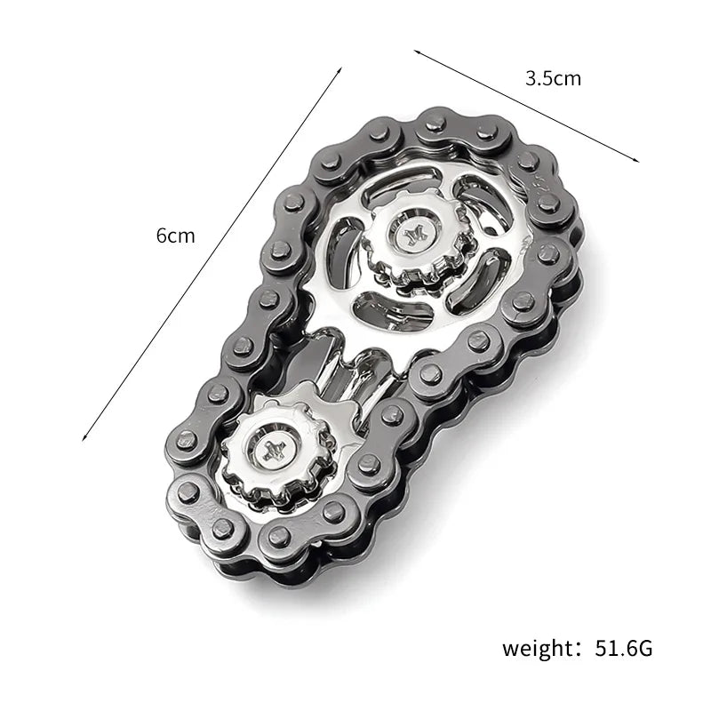 Chain wheel flywheel fingertip gyro chain metal toy stress resistance Figets Spinner Popite stress resistance Simpl Dimmer