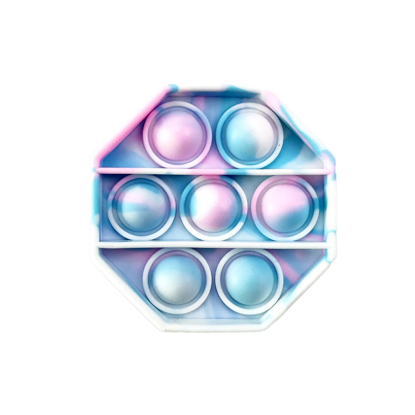 Pop Fidget Toys, Silicone Push Pop Bubble Toys for Kids and Adults Rainbow Fidget Poppers Square Octagon Heart Round Shape