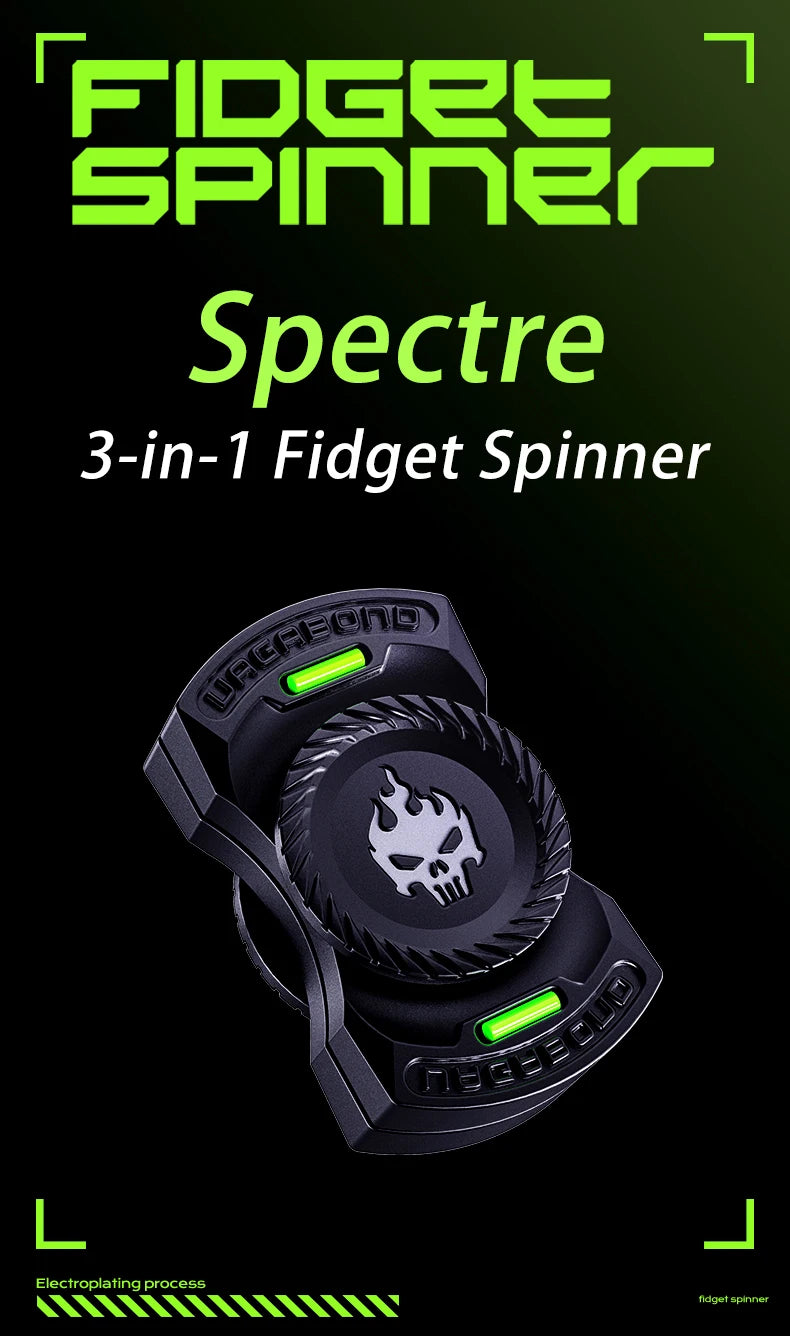 ADHD Focus Tool edc fidget 3-in-1 Fidget Toy Magnetic Spinner Push Play Gadget Stress Relief for Anxiety Kids Adults