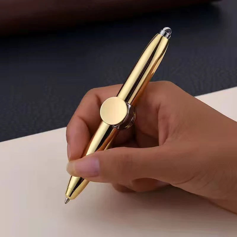Fidget Spinning Pen with Led Light Help Relieve Stress Anxiety ADHD Cool EDC Gadgets Idea Gifts For Adults Kids Students