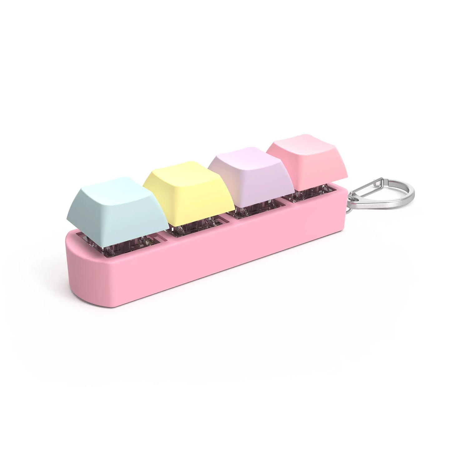 4Keys Button Keycap Stress Relief Adult Fidget Toy Keychain 4 Keys Keyboard Fidget Gadgets Toys DIY Keyboard Keychain Toys
