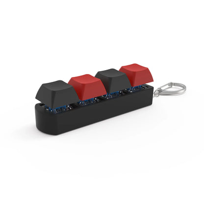 4Keys Button Keycap Stress Relief Adult Fidget Toy Keychain 4 Keys Keyboard Fidget Gadgets Toys DIY Keyboard Keychain Toys