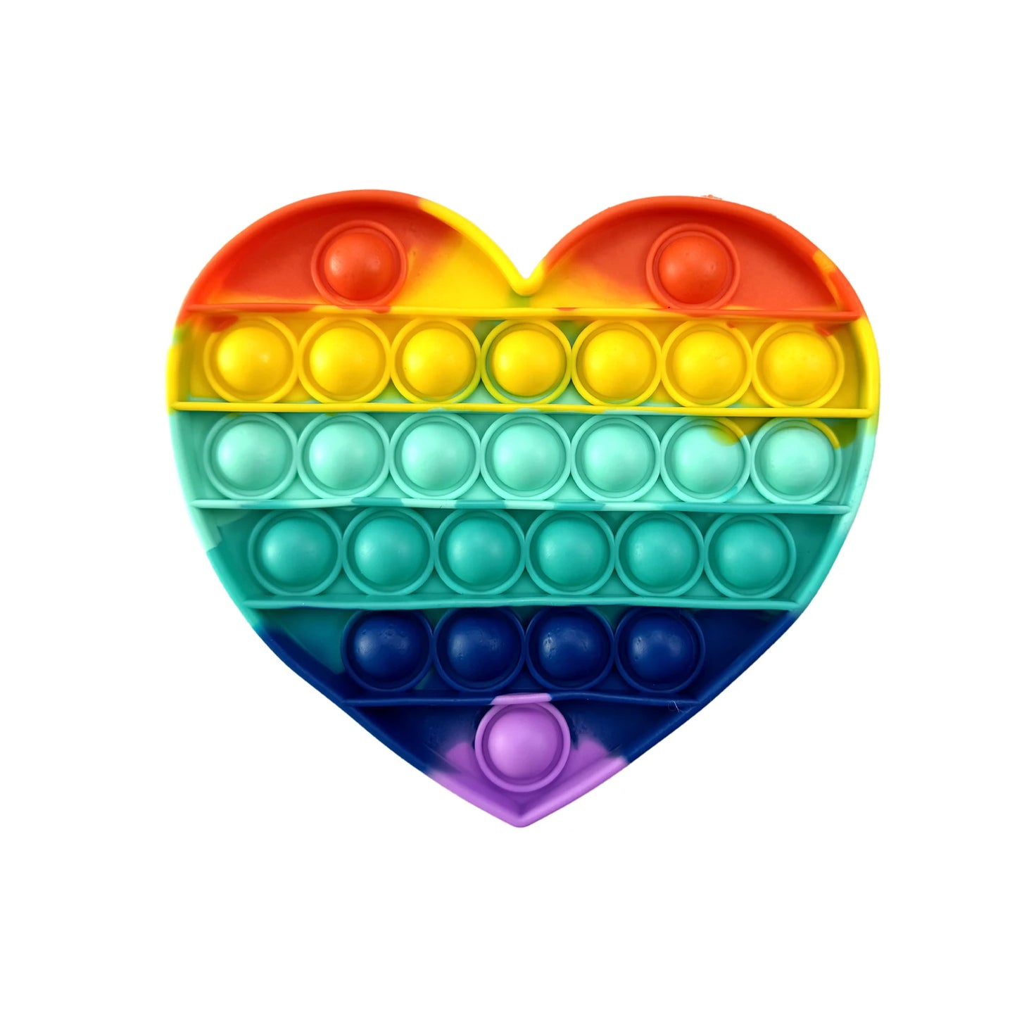 Pop Fidget Toys, Silicone Push Pop Bubble Toys for Kids and Adults Rainbow Fidget Poppers Square Octagon Heart Round Shape