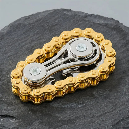 Fidget Spinners Toys for Adults Metal Bike Chain Pain Stim Fidgets Toy for Teens ADHD Cool Gadgets Desk Offices Gift