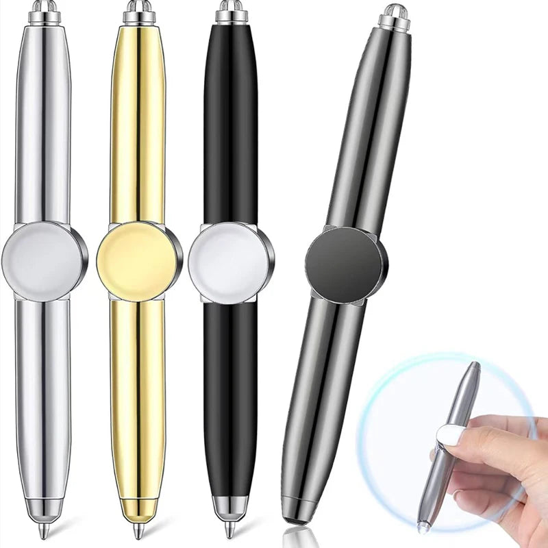 Fidget Spinning Pen with Led Light Cool EDC Gadgets ADHD Anxiety Stress Reducer Gifts For Adults Students Teenages