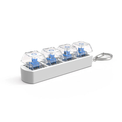 4Keys Button Keycap Stress Relief Adult Fidget Toy Keychain 4 Keys Keyboard Fidget Gadgets Toys DIY Keyboard Keychain Toys