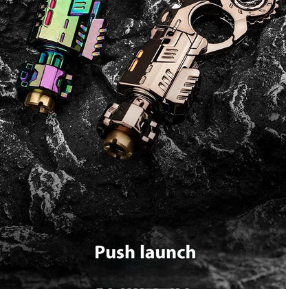 Mini Metal EDC Stress Relief Toy Pistol Guns Eject Fidget Roller Spinner Mechanical Slider Ratchet Wheel Paragraph Ring Adults