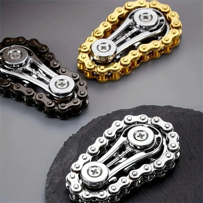 Fidget Spinners Toys for Adults Metal Bike Chain Pain Stim Fidgets Toy for Teens ADHD Cool Gadgets Desk Offices Gift