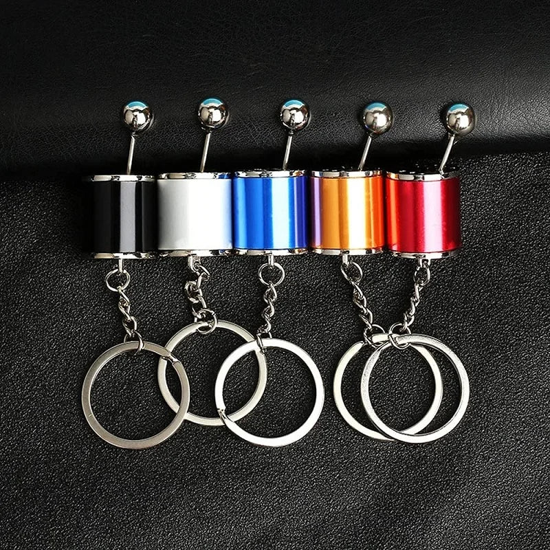 Metal Keyring Creative Car Shifter Keychain Six-Speed Gear Stick Knob Gearbox Model Key Antistress Adults New Fidget Toys