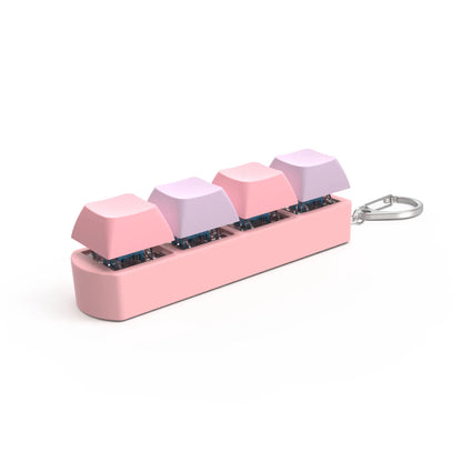 4Keys Button Keycap Stress Relief Adult Fidget Toy Keychain 4 Keys Keyboard Fidget Gadgets Toys DIY Keyboard Keychain Toys