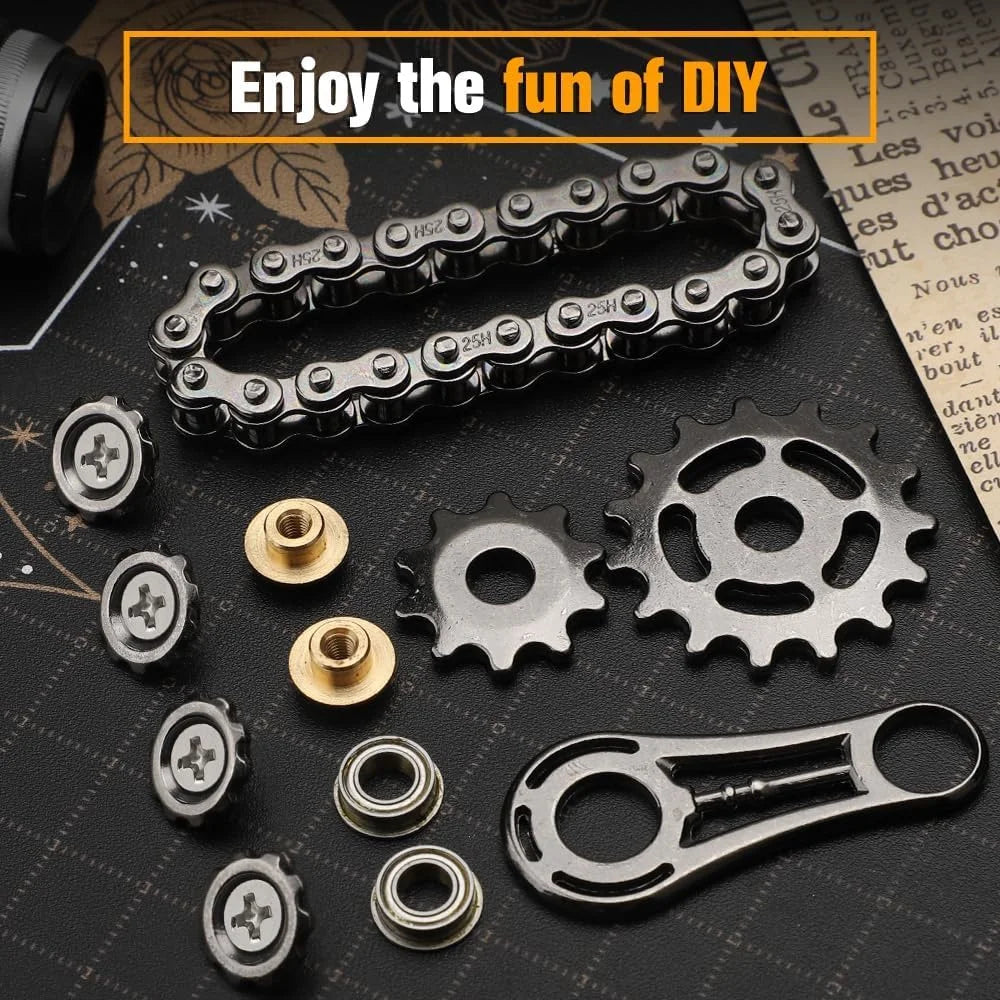 Fidget Spinners Toys for Adults Metal Bike Chain Pain Stim Fidgets Toy for Teens ADHD Cool Gadgets Desk Offices Gift