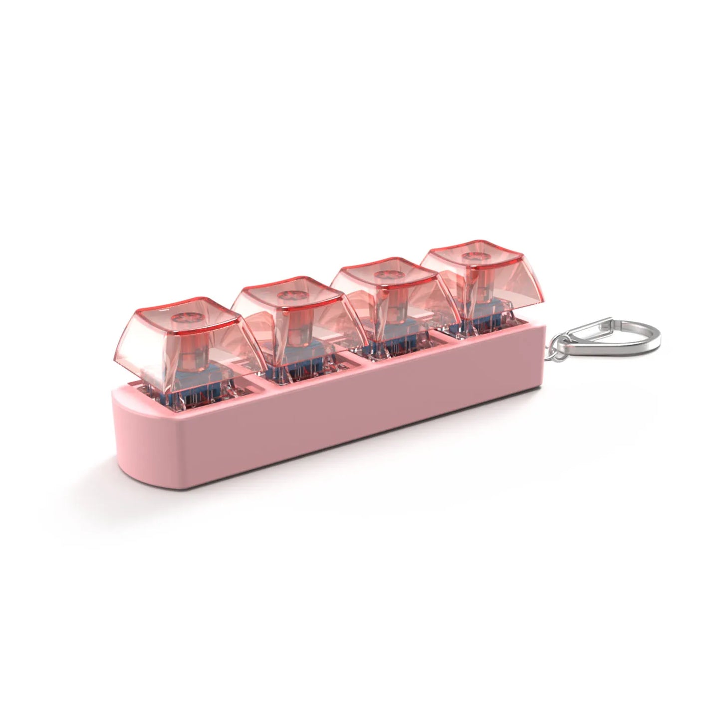 4Keys Button Keycap Stress Relief Adult Fidget Toy Keychain 4 Keys Keyboard Fidget Gadgets Toys DIY Keyboard Keychain Toys