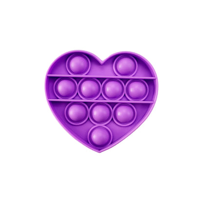 Pop Fidget Toys, Silicone Push Pop Bubble Toys for Kids and Adults Rainbow Fidget Poppers Square Octagon Heart Round Shape