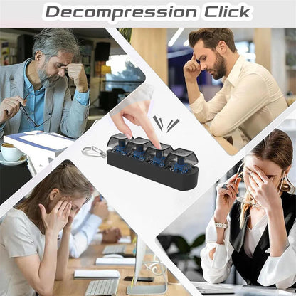 4Keys Button Keycap Stress Relief Adult Fidget Toy Keychain 4 Keys Keyboard Fidget Gadgets Toys DIY Keyboard Keychain Toys