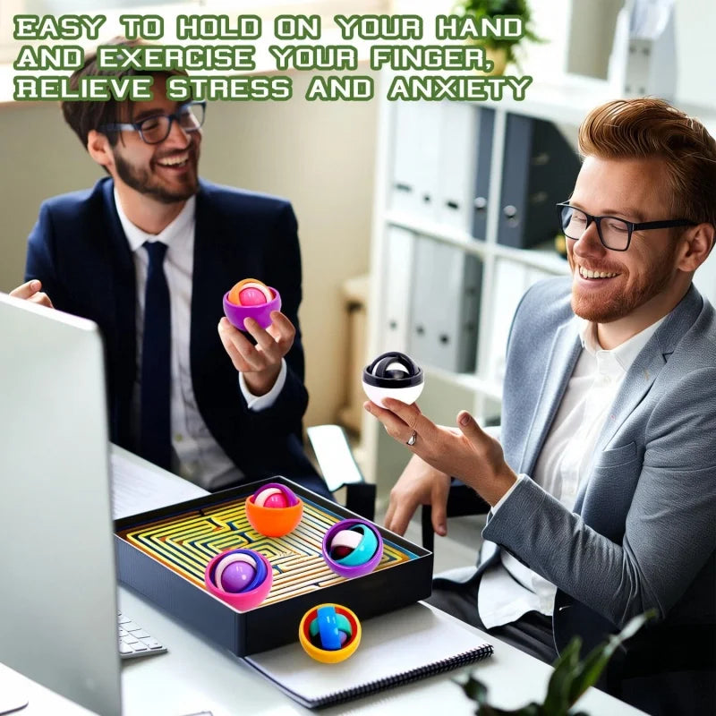 Fidget Toys Kids Spinner Gyro Ball Infinite Flip Decompression Sensory Toy ADHD Autism Stress Relief Toys Party Favors Gift