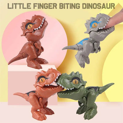 20-1PCS Finger Dinosaur Tricky Tyrannosaurus Finger-biting Dinosaurs Movable Joints Hand Doll Prop Dino Toys for Children Gifts