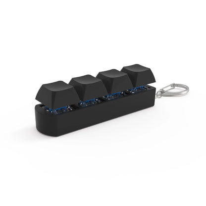 4Keys Button Keycap Stress Relief Adult Fidget Toy Keychain 4 Keys Keyboard Fidget Gadgets Toys DIY Keyboard Keychain Toys